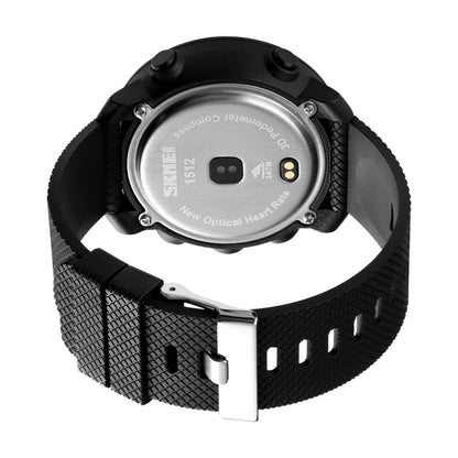 SKMEI 1511 Simple Bluetooth Men Smart Waterproof Compass Adult Smart Watch(Rubber Shell Black) - Sport Watches by SKMEI | Online Shopping South Africa | PMC Jewellery | Buy Now Pay Later Mobicred