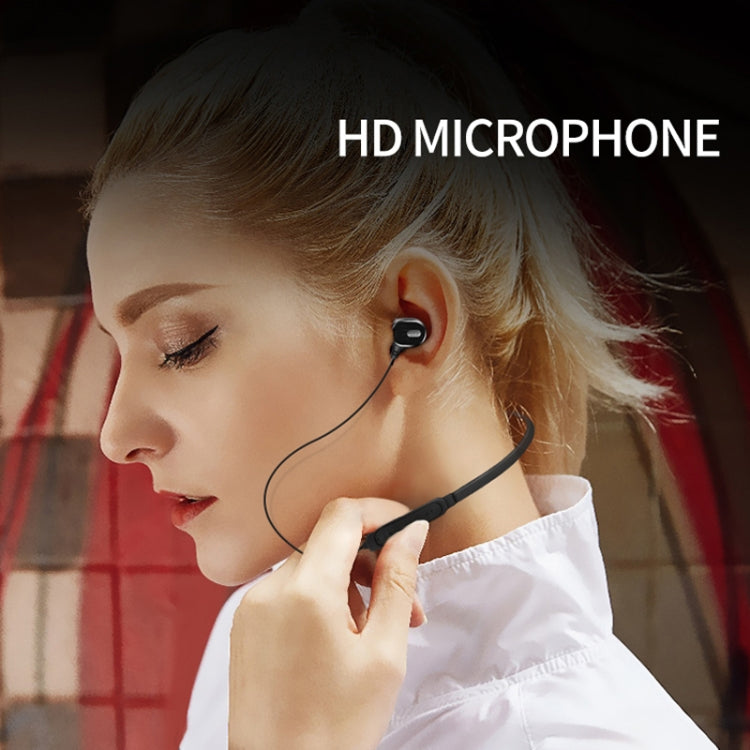 DM-22 Magnetic Bluetooth Earphone DM-22 Neckband Sport headset with Mic Wireless Handsfree Earphoness(Blue) - Neck-mounted Earphone by PMC Jewellery | Online Shopping South Africa | PMC Jewellery