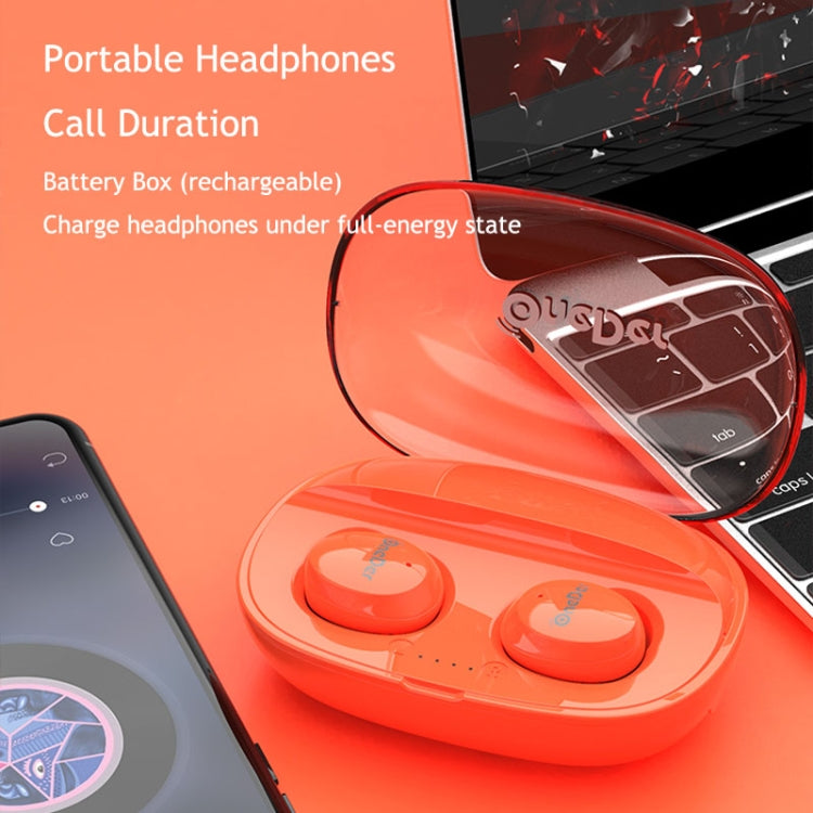 OneDer W12 Wireless Earphone with Waterproof IPX5 HD Stereo Sound TWS Bluetooth Earphone(Red) - TWS Earphone by OneDer | Online Shopping South Africa | PMC Jewellery
