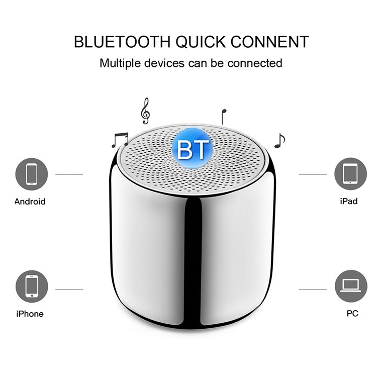 M1 Mini Bluetooth Subwoofer Speaker Portable Aluminium Alloy Wireless TWS Bluetooth, Support Handfree Call(Moonlight Silver) - Mini Speaker by PMC Jewellery | Online Shopping South Africa | PMC Jewellery