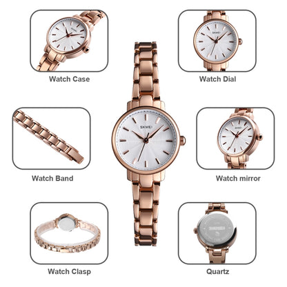 Skmei 1410 Lady Quartz Watch European and American Fashion Watch Business Leisure Steel Belt Lady Watch(Silver) - Alloy Watches by SKMEI | Online Shopping South Africa | PMC Jewellery | Buy Now Pay Later Mobicred