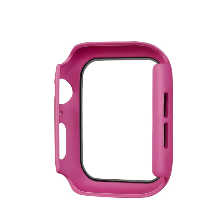 ENKAY Hat-prince Full Coverage PC Case + Tempered Glass Protector for Apple Watch Series 5 / 4 44mm(Rose) - Watch Cases by ENKAY | Online Shopping South Africa | PMC TechLife | Buy Now Pay Later Mobicred