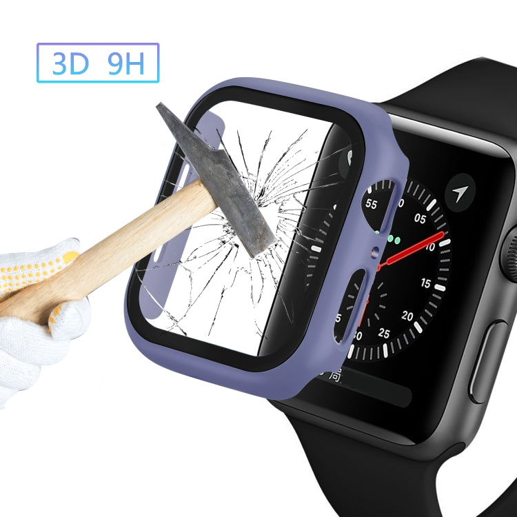 ENKAY Hat-prince Full Coverage PC Case + Tempered Glass Protector for Apple Watch Series 5 / 4 40mm(Blue) - Watch Cases by ENKAY | Online Shopping South Africa | PMC TechLife | Buy Now Pay Later Mobicred