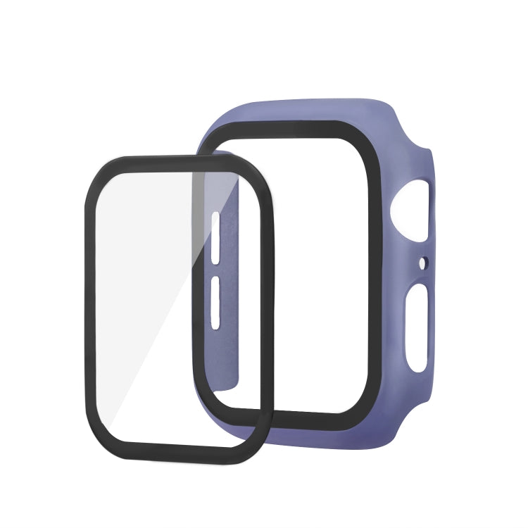 ENKAY Hat-prince Full Coverage PC Case + Tempered Glass Protector for Apple Watch Series 5 / 4 40mm(Blue) - Watch Cases by ENKAY | Online Shopping South Africa | PMC TechLife | Buy Now Pay Later Mobicred