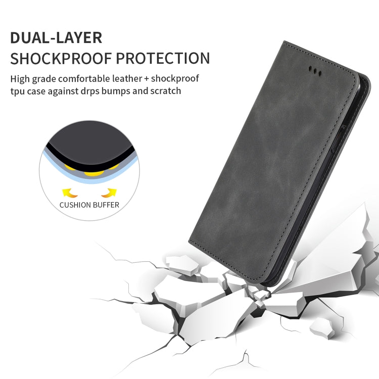 For Xiaomi Redmi Note 8 Retro Skin Feel Business Magnetic Horizontal Flip Leather Case(Grey) - Xiaomi Cases by PMC TechLife | Online Shopping South Africa | PMC TechLife