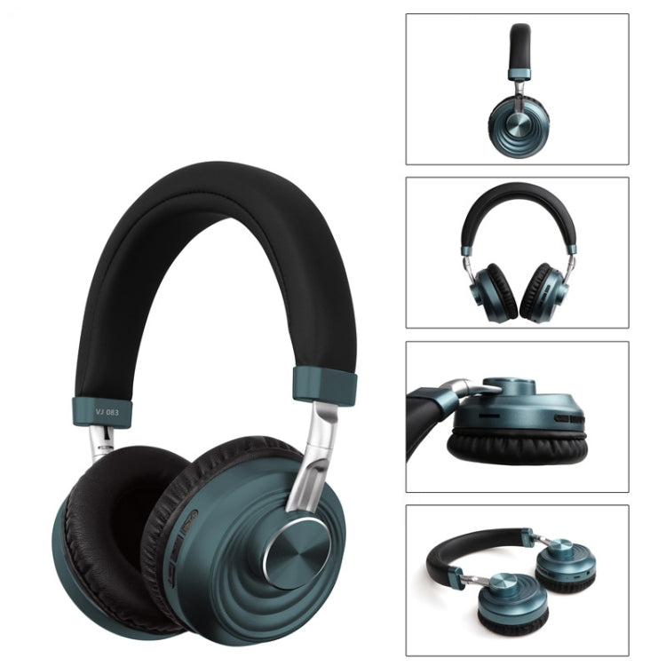 VJ083 Folding Wireless Headset Bluetooth Competitive Game Music Sports Plug Cartoon Wireless Headset(Black) - Headset & Headphone by PMC TechLife | Online Shopping South Africa | PMC TechLife