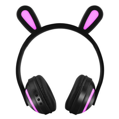 ZW19 LED 7 Colors light Bluetooth Stereo Wireless Headphones Cat Ear Flashing Glowing  Gaming Headset Earphone(Rabbit Girl) - Headset & Headphone by PMC Jewellery | Online Shopping South Africa | PMC Jewellery