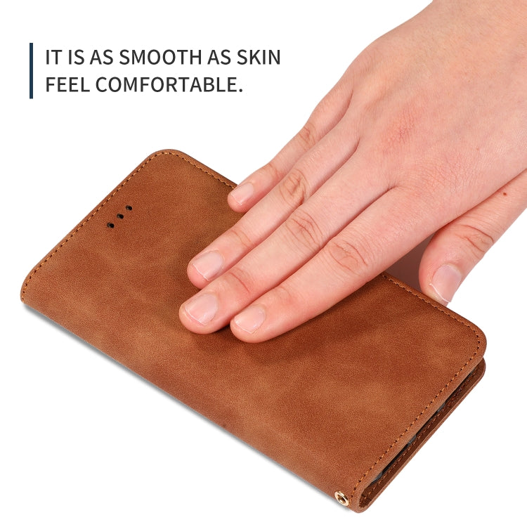 For Galaxy A51 Retro Skin Feel Business Magnetic Horizontal Flip Leather Case(Brown) - free shipping - PMC TechLife - Order now!
