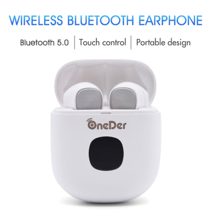 Oneder W16 TWS Bluetooth 5.0 Wireless Bluetooth Earphone with Charging Box, Support HD Call & LED Display Battery(Black) - TWS Earphone by OneDer | Online Shopping South Africa | PMC Jewellery