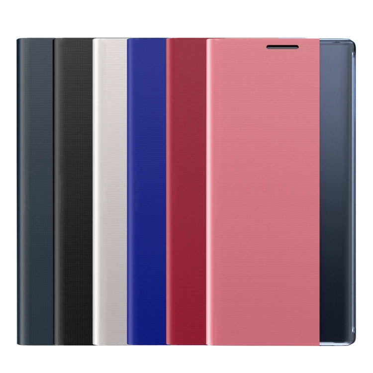 For Samsung Galaxy S10 Plain Texture Cloth Attraction Flip Holder Leather Phone Case(Pink) - Galaxy Phone Cases by PMC TechLife | Online Shopping South Africa | PMC TechLife | Buy Now Pay Later Mobicred