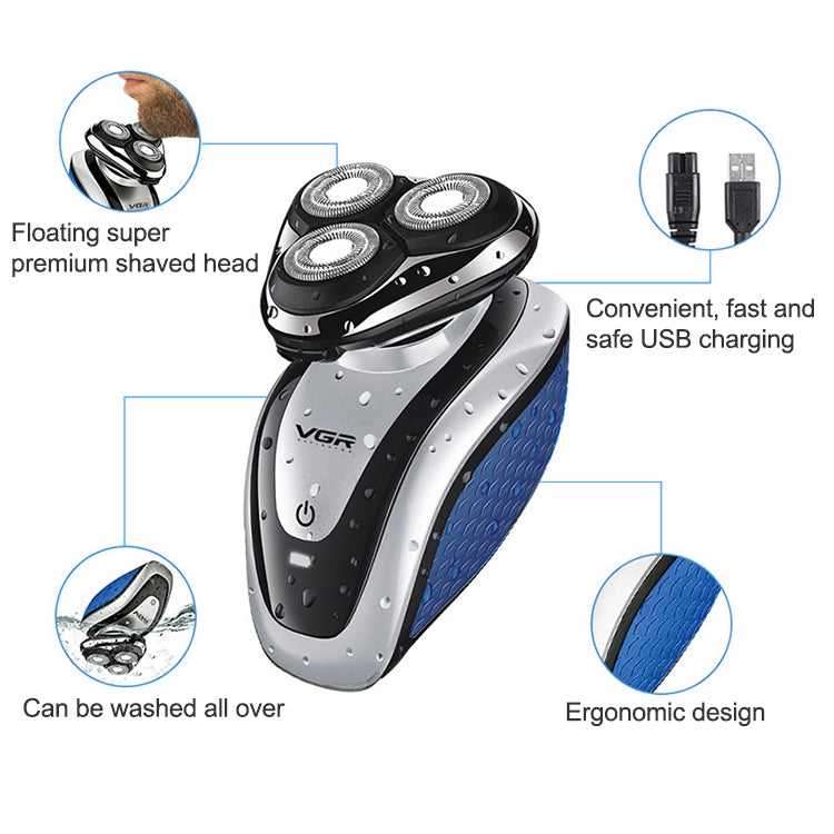 VGR V-300 5W 2 in 1 USB USB Multi-function Electric Shaver with Hair Cutter Head - Electric Shavers by VGR | Online Shopping South Africa | PMC Jewellery