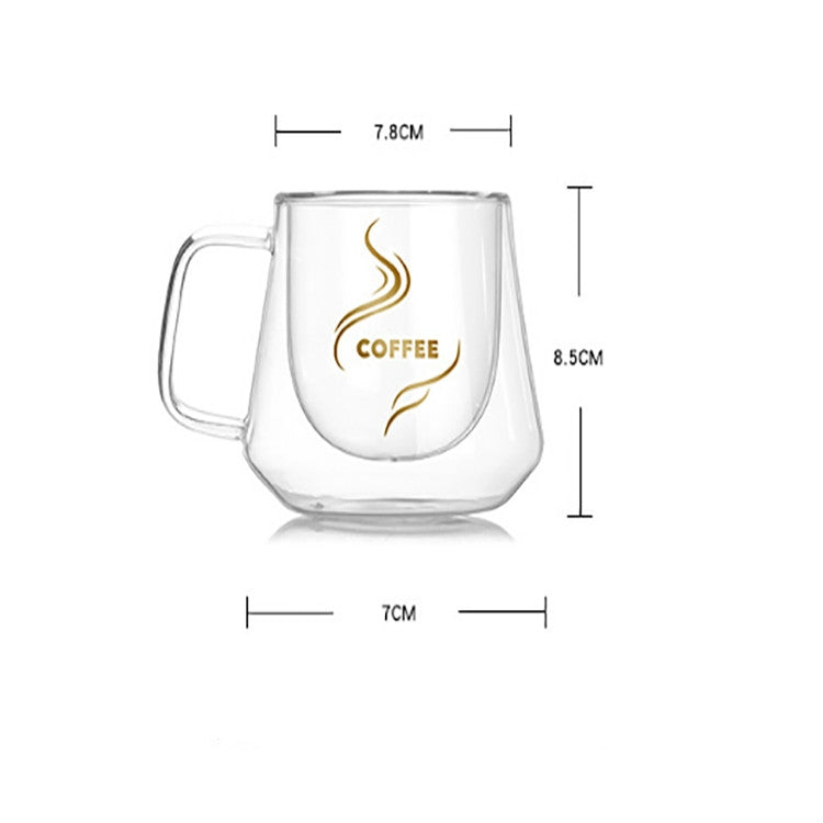 Double Wall Mug Office Mugs Heat Insulation Double Coffee Mug Coffee Glass Cup, Style:No label - free shipping - PMC TechLife - Order now!