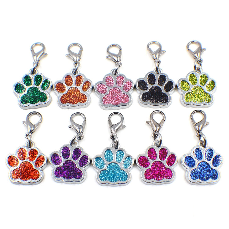 10 PCS Enamel Cat Dog  Bear Paw Prints Key Chain Jewelry Making(Color Mixing) - Pendants by PMC TechLife | Online Shopping South Africa | PMC TechLife | Buy Now Pay Later Mobicred