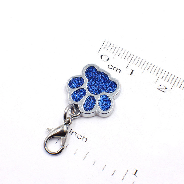 10 PCS Enamel Cat Dog  Bear Paw Prints Key Chain Jewelry Making(Hot Pink) - free shipping - PMC TechLife - Order now!