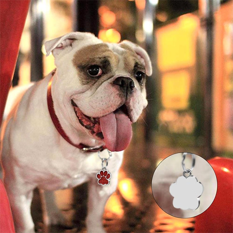 10 PCS Enamel Cat Dog  Bear Paw Prints Key Chain Jewelry Making(Hot Pink) - free shipping - PMC TechLife - Order now!