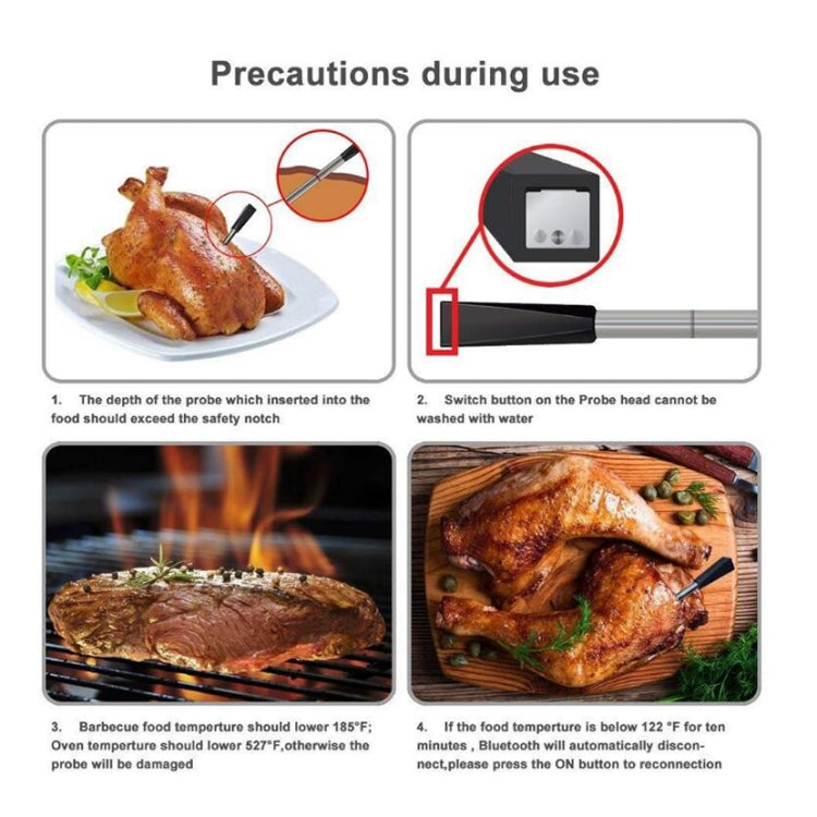 BBQ Kitchen Wireless Bluetooth Smart Food Oven Thermometer - free shipping - PMC TechLife - Order now!