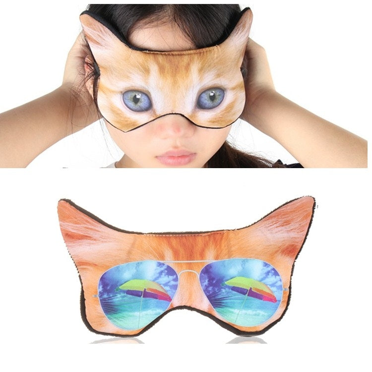 3D Eye Mask Shading Sleeping Cartoon Animal Printed Eye Mask(Glasses) - Eye Masks by PMC Jewellery | Online Shopping South Africa | PMC Jewellery