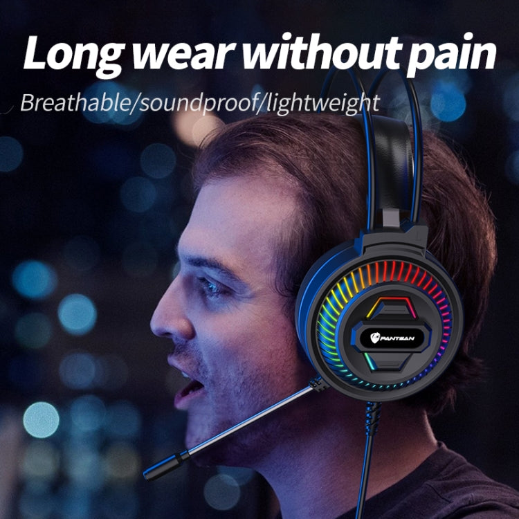 PANTSAN PSH-400 USB Computer Head-Mounted Luminous RGB Wired Headset, Specification:3.5mm Pink+Cat Ear - Multimedia Headset by PANTSAN | Online Shopping South Africa | PMC TechLife | Buy Now Pay Later Mobicred