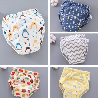 6 Layer Baby Diaper Waterproof  Reusable Cloth Diapers Baby Cotton Training  Underwear Pants Diaper L（12-18KG）(Camera) - Children Underwear by PMC Jewellery | Online Shopping South Africa | PMC Jewellery