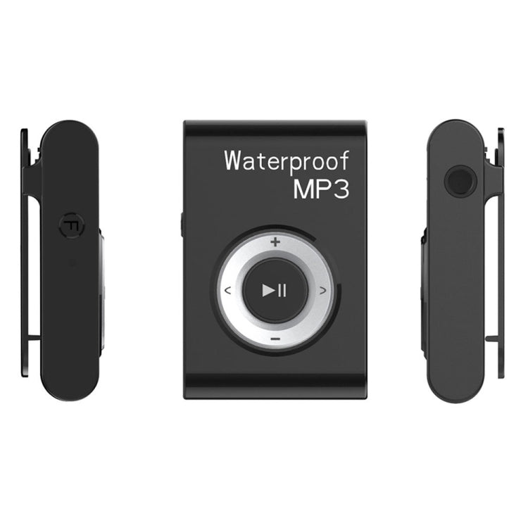 C26 IPX8 Waterproof Swimming Diving Sports MP3 Music Player with Clip & Earphone, Support FM, Memory:8GB(Black) - MP3 Player by PMC Jewellery | Online Shopping South Africa | PMC Jewellery