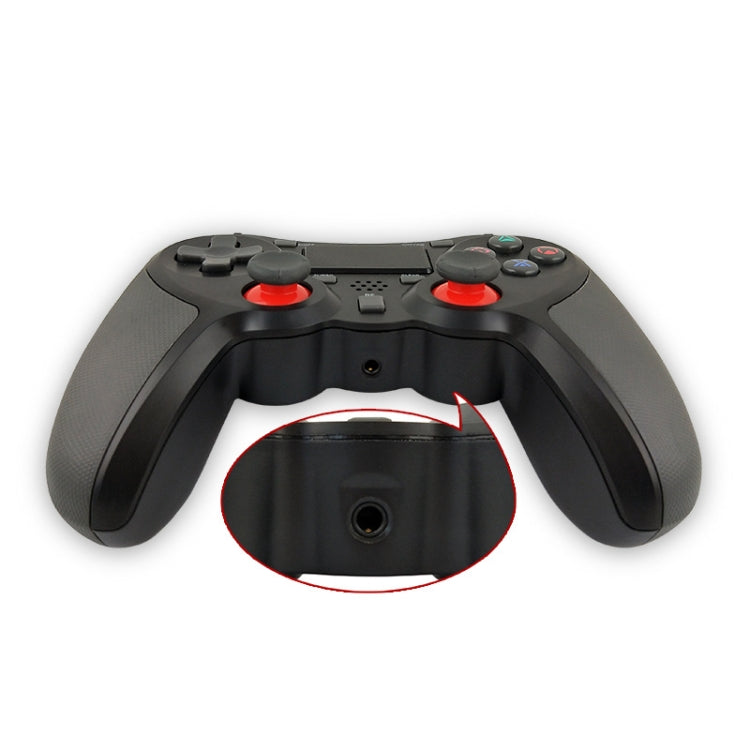 Rubberized Wireless Game Controller Bluetooth Handle for PS4 Host(Blue) - Gamepads by PMC TechLife | Online Shopping South Africa | PMC TechLife