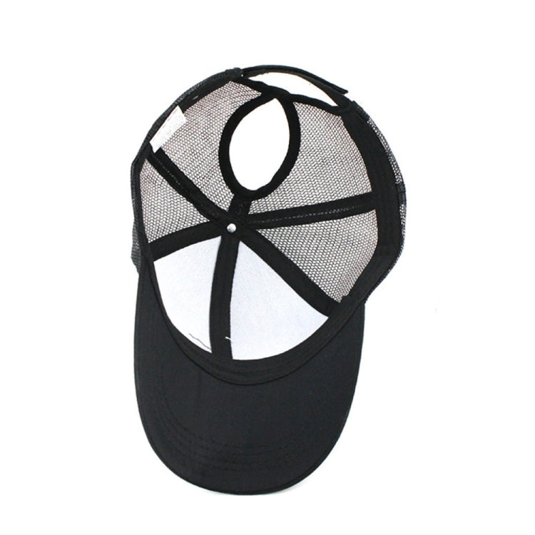 Summer Cotton Mesh Opening Ponytail Hat Sunscreen Baseball Cap, Specification:No Mark(Royal Blue) - Peaked Cap by PMC Jewellery | Online Shopping South Africa | PMC Jewellery