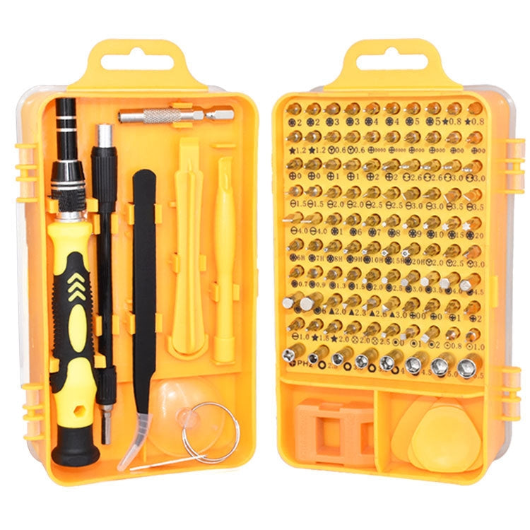 110 in 1 Magnetic Plum Screwdriver Mobile Phone Disassembly Repair Tool(Yellow) - Screwdriver Set by PMC TechLife | Online Shopping South Africa | PMC TechLife