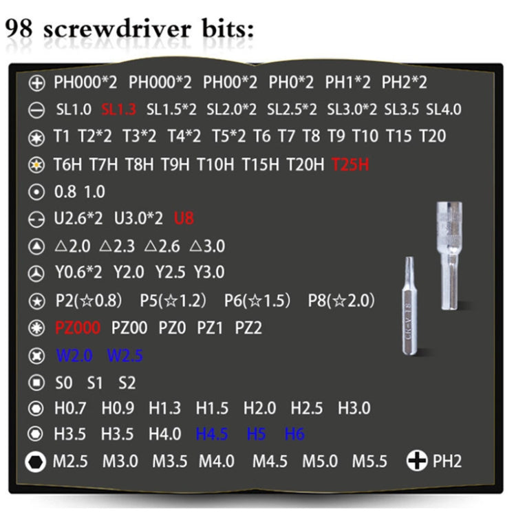 110 in 1 Magnetic Plum Screwdriver Mobile Phone Disassembly Repair Tool(Blue) - Screwdriver Set by PMC TechLife | Online Shopping South Africa | PMC TechLife | Buy Now Pay Later Mobicred
