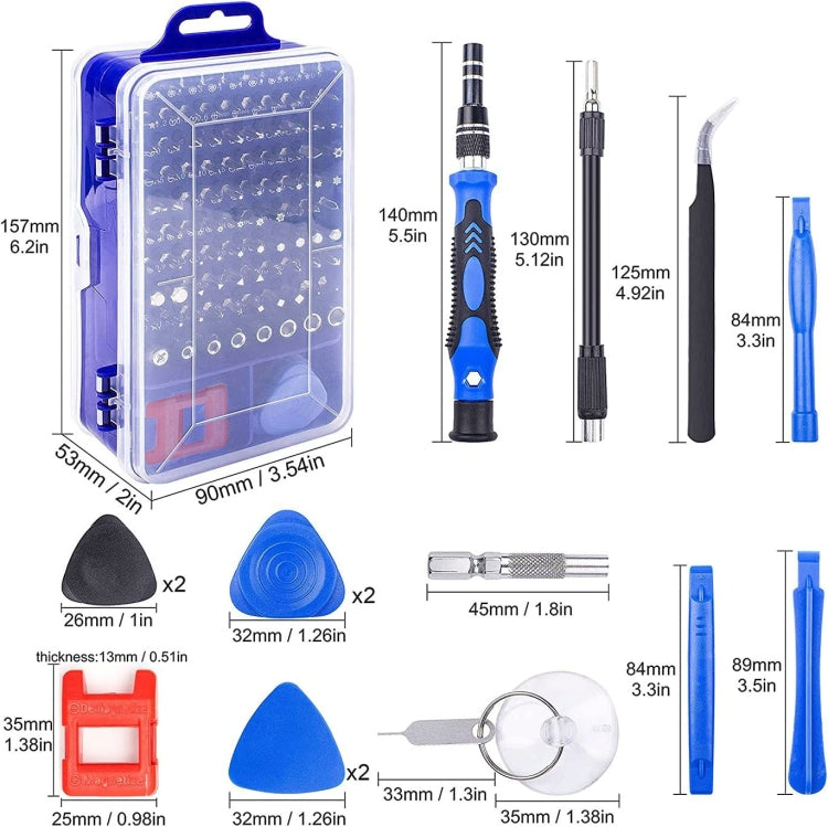 110 in 1 Magnetic Plum Screwdriver Mobile Phone Disassembly Repair Tool(Blue) - Screwdriver Set by PMC TechLife | Online Shopping South Africa | PMC TechLife | Buy Now Pay Later Mobicred