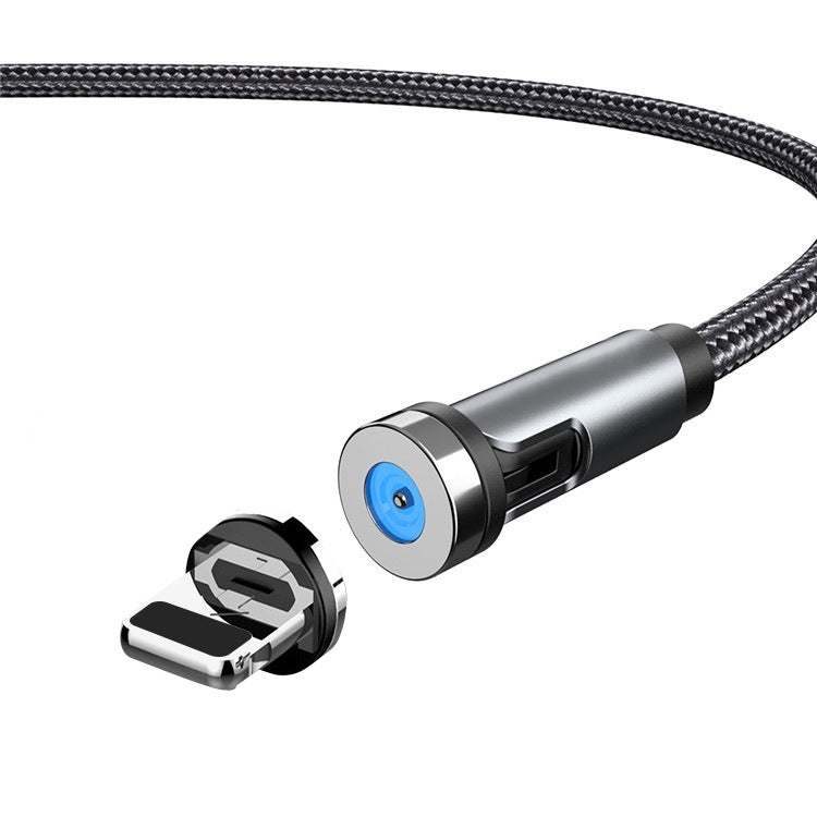 CC56 8Pin Magnetic Interface Dust Plug Rotating Data Charging Cable, Cbale Length: 2m(Black) - Charging Cable & Head by PMC TechLife | Online Shopping South Africa | PMC TechLife