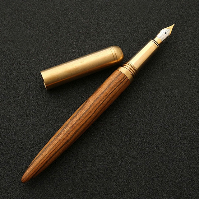 Luxury Wood Fountain Pen School Office Writing Ink Pen Stationery Gifts Supplies(Tiger wood) - free shipping - PMC TechLife - Order now!