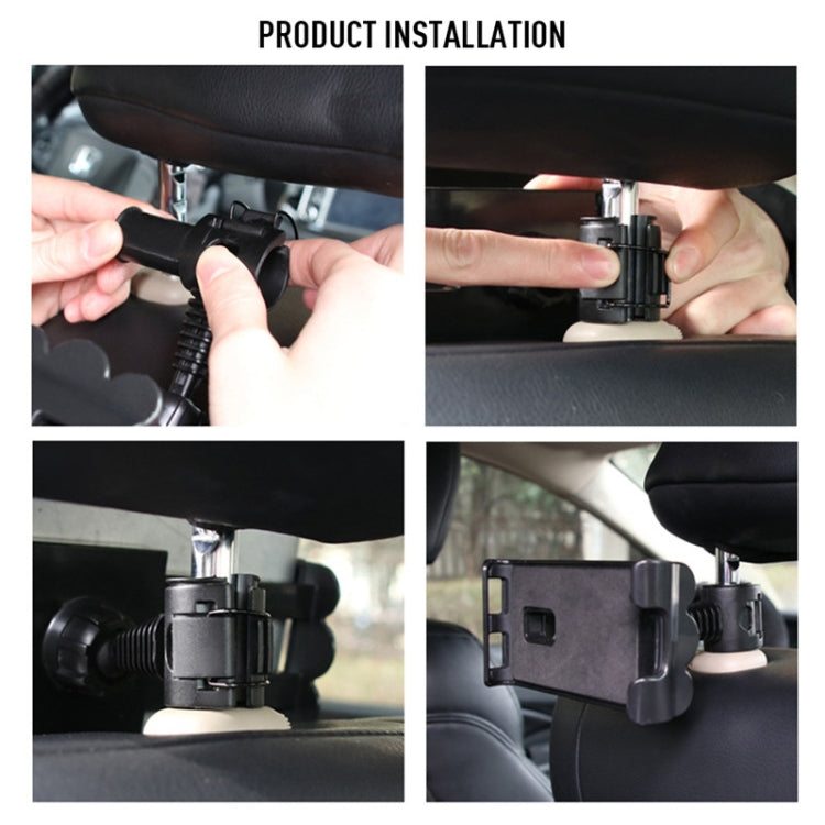 Universal Adjustable Car Tablet Stand Holder Car Seat Back Bracket For 4-11 Inch Tablet(Blue) - Car Holders by PMC TechLife | Online Shopping South Africa | PMC TechLife