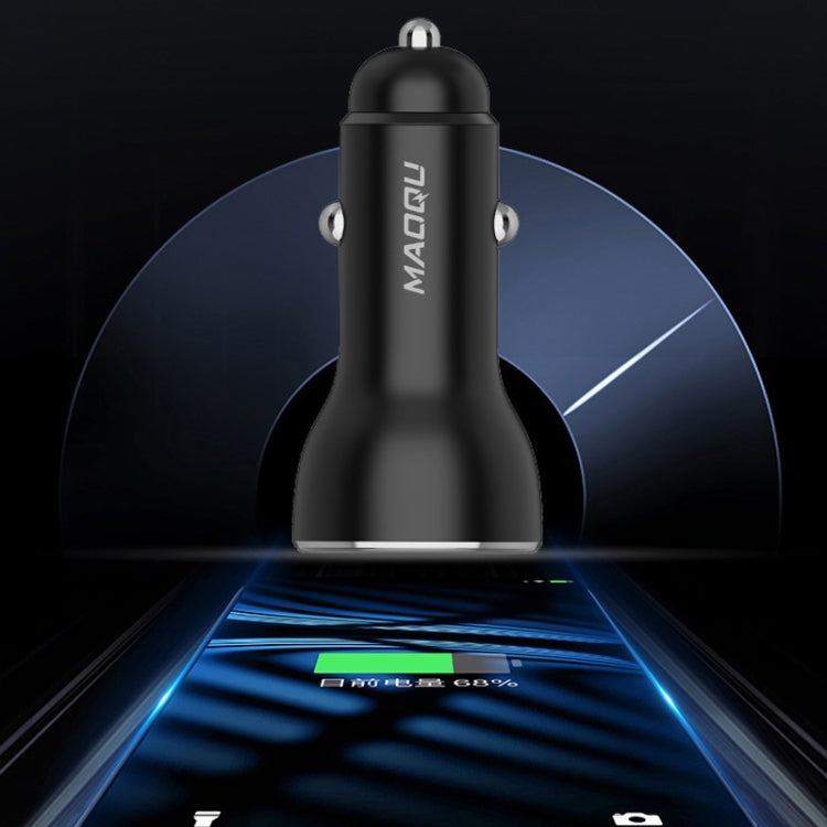 QIAKEY QK505L Dual Ports Fast Charge Car Charger(Black) - Car Charger by QIAKEY | Online Shopping South Africa | PMC Jewellery