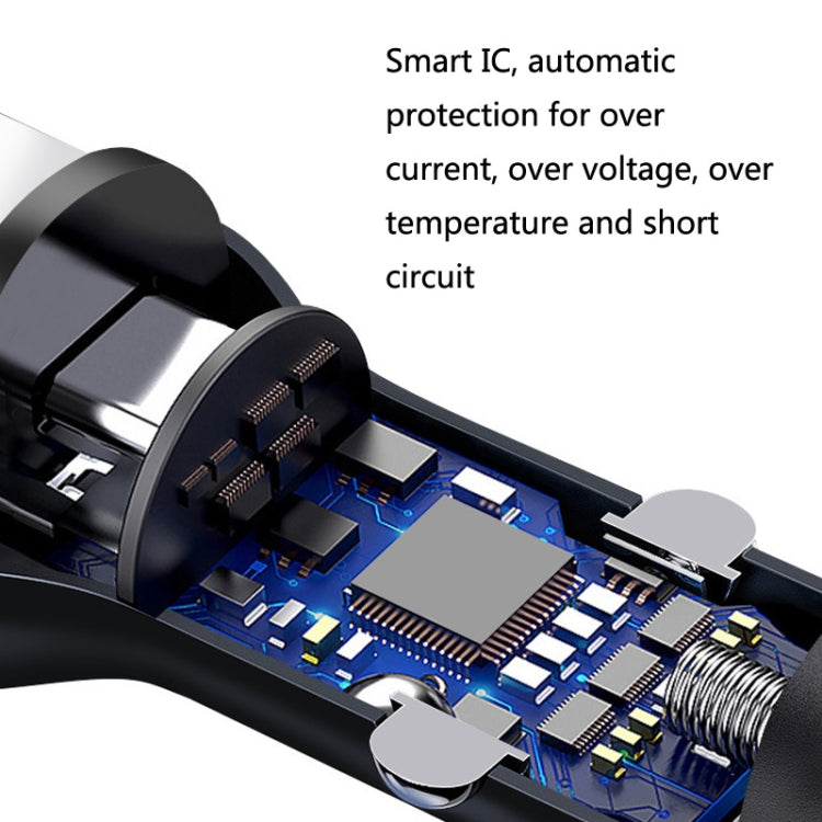 QIAKEY QK789 Dual Ports Fast Charge Car Charger(Black) - free shipping - PMC TechLife - Order now!