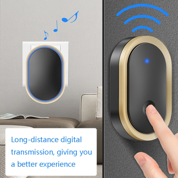 CACAZI A99 Home Smart Remote Control Doorbell Elderly Pager, Style:US Plug(Black) - free shipping - PMC TechLife - Order now!