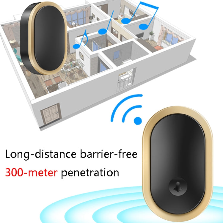 CACAZI A99 Home Smart Remote Control Doorbell Elderly Pager, Style:US Plug(Black) - free shipping - PMC TechLife - Order now!