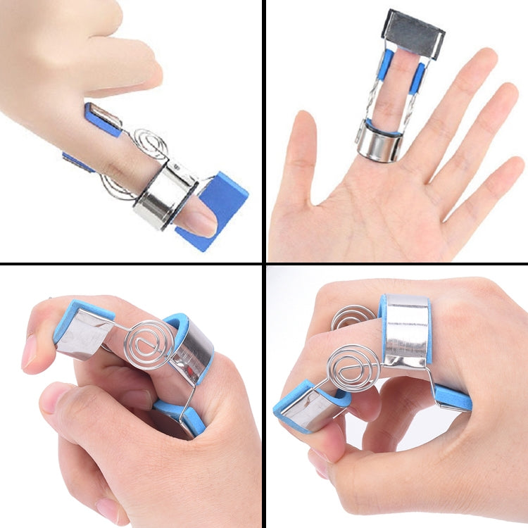 Stainless Steel Finger Exercise Finger Joint Orthosis Fracture Fixation Splint Active Straight Hand Protection Sleeve, Size:S(Blue) - Corrector by PMC Jewellery | Online Shopping South Africa | PMC Jewellery