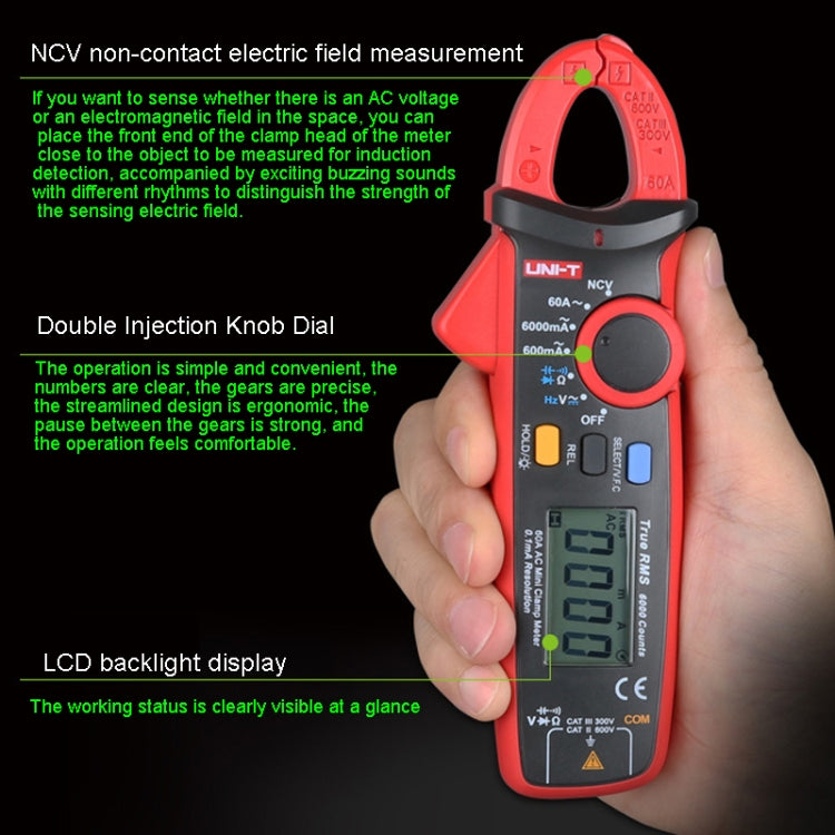 UNI-T UT211B  60A Digital Clamp Meter AC DC Voltage Detector - Digital Multimeter by UNI-T | Online Shopping South Africa | PMC Jewellery | Buy Now Pay Later Mobicred