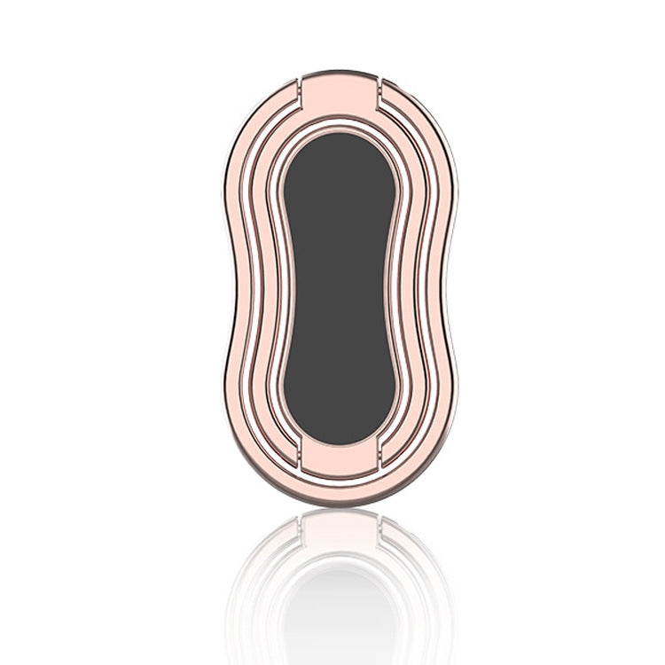 Metal Car Mobile Phone Folding Bracket Ring Buckle Paste Bracket,Style: Gourd(Rose Gold) - Ring Holder by PMC TechLife | Online Shopping South Africa | PMC TechLife