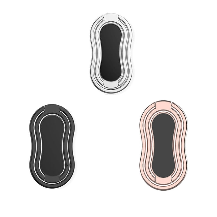 Metal Car Mobile Phone Folding Bracket Ring Buckle Paste Bracket,Style: Gourd(Rose Gold) - Ring Holder by PMC TechLife | Online Shopping South Africa | PMC TechLife