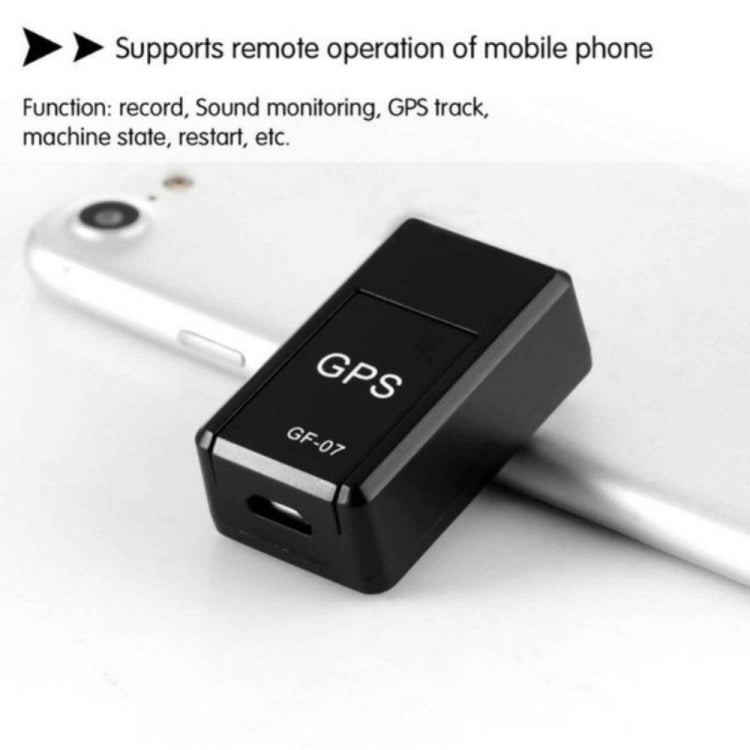 GF07 Locator Mini GPS Tracking Strong Magnetic Positioning Adsorption Anti Lost Device Voice Control Recordable(Black) - Personal Tracker by PMC TechLife | Online Shopping South Africa | PMC TechLife | Buy Now Pay Later Mobicred