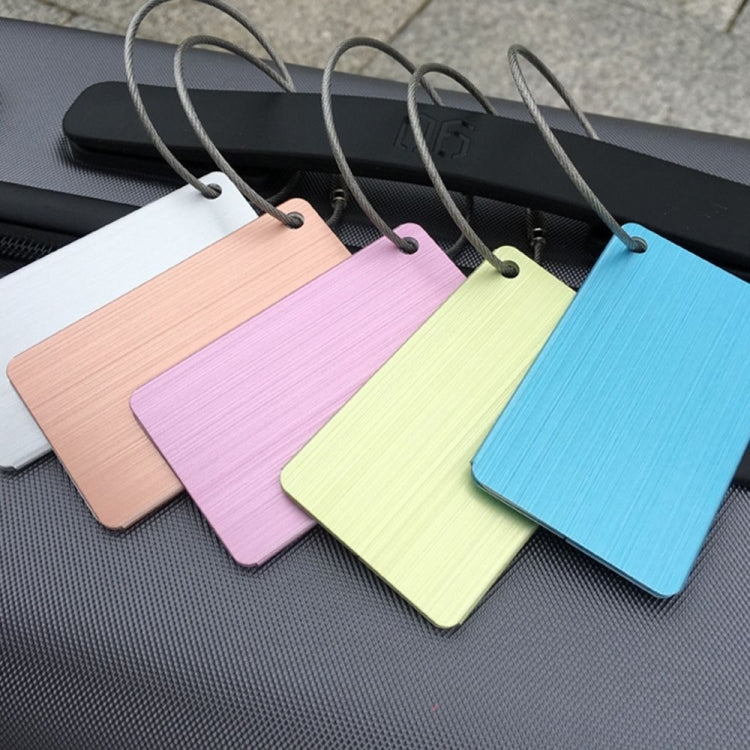 Brush Aluminum Luggage Tag Luggage Boarding Pass Check Tag(Blue) - Luggage Tags by PMC TechLife | Online Shopping South Africa | PMC TechLife | Buy Now Pay Later Mobicred