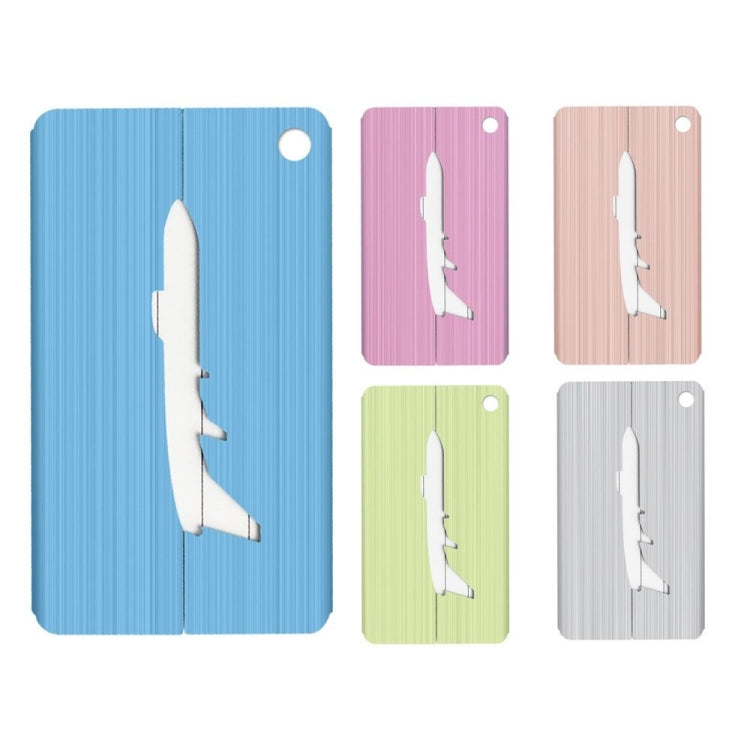 Brush Aluminum Luggage Tag Luggage Boarding Pass Check Tag(Blue) - Luggage Tags by PMC TechLife | Online Shopping South Africa | PMC TechLife | Buy Now Pay Later Mobicred