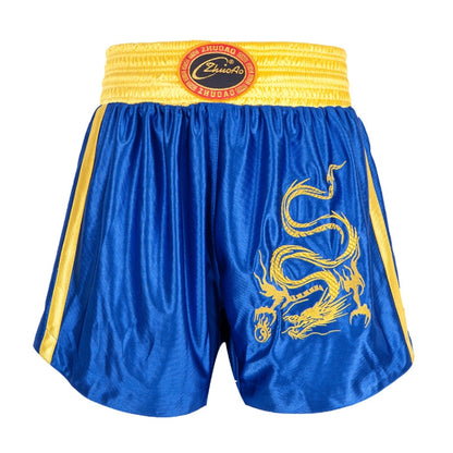 ZhuoAo Muay Thai/Boxing/Sanshou/Fighting Shorts for Men and Women, Size:XS(Embroidered Dragon Blue) - Sportswear by ZhuoAo | Online Shopping South Africa | PMC Jewellery