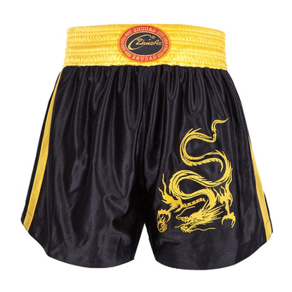 ZhuoAo Muay Thai/Boxing/Sanshou/Fighting Shorts for Men and Women, Size:M(Embroidered Dragon Black) - Sportswear by ZhuoAo | Online Shopping South Africa | PMC Jewellery | Buy Now Pay Later Mobicred