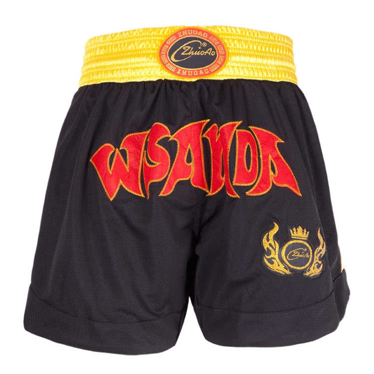 ZhuoAo Muay Thai/Boxing/Sanshou/Fighting Shorts for Men and Women, Size:XL(Quick Dry Sanda Black) - Sportswear by ZhuoAo | Online Shopping South Africa | PMC Jewellery