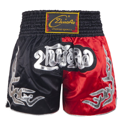 ZhuoAo Muay Thai/Boxing/Sanshou/Fighting Shorts for Men and Women, Size:XL(Classic Red Black) - Sportswear by ZhuoAo | Online Shopping South Africa | PMC Jewellery | Buy Now Pay Later Mobicred