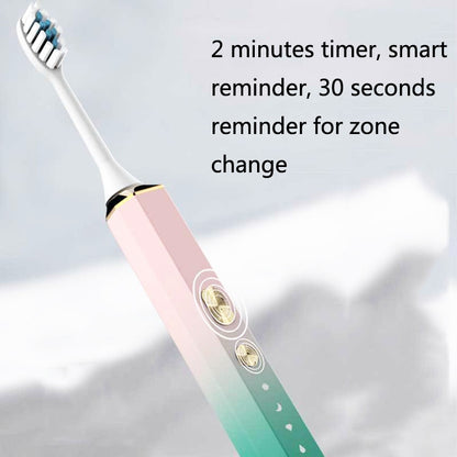 V6 Adult Magnetic Levitation Sonic Household Smart Electric Toothbrush Couple Soft Toothbrush, Style: Wireless Charge Model(Coral Pink) - Toothbrushes by PMC Jewellery | Online Shopping South Africa | PMC Jewellery