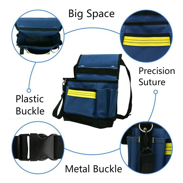 Electrician Maintenance Adjustable Multi-pocket Hardware Tool Belt Bag Multi-function Storage Bag(Blue) - free shipping - PMC TechLife - Order now!