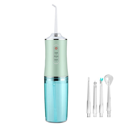 6886 Dental Flusher Water Dental Floss Portable Household Teeth Oral Cleaning Dental Scaler, Band Width: 4 Heads(Green) - Oral Irrigators by PMC Jewellery | Online Shopping South Africa | PMC Jewellery